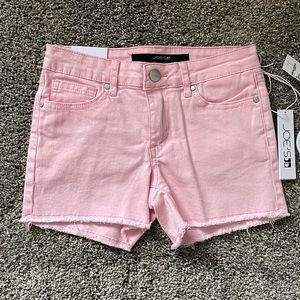 Girls Joes Jeans pink denim shorts NWT